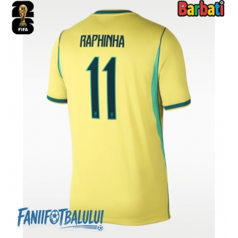 Brazilia Raphinha Belloli #11 Tricou Fotbal Replică Mondial 2026 Barbati Acasa